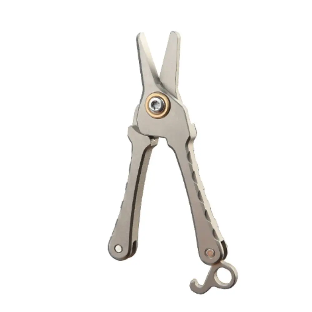 Tijeras mini de titanio para recortar barba y nariz – Portátil