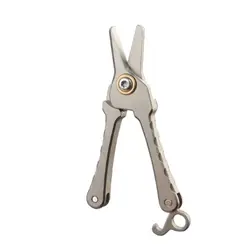 Tijeras mini de titanio para recortar barba y nariz – Portátil