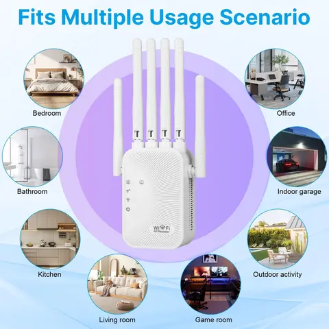 Magecam 1200Mbps Wifi-förstärkare Dubbelband 2.4G 5G Repeater Nätverksexpander Räckviddsförlängare Wifi-signalförstärkare Trådlös router 10 best sales 5g-booster - №8