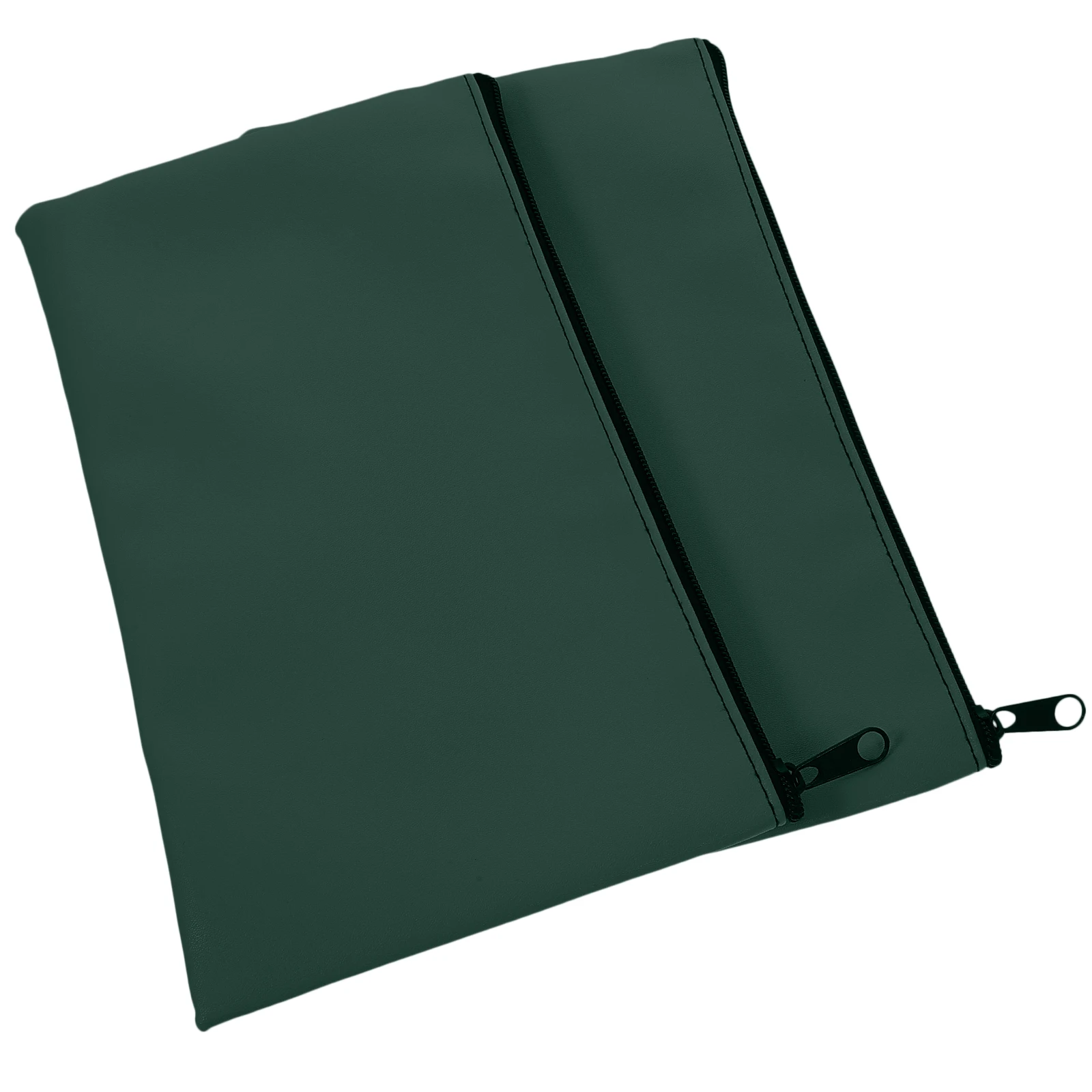 

2pcs Green PU Bill Bag Cash Bags with Zipper for Bank Deposit Receipts Money Pouch Organizer Envelopes Storage Folder