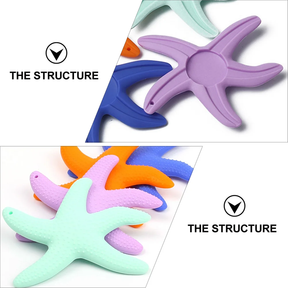 

2Pcs Star Silicone Teether Soft Chewing Teethers Educational Tools for Infant Molar Teeth Baby Teething Toy