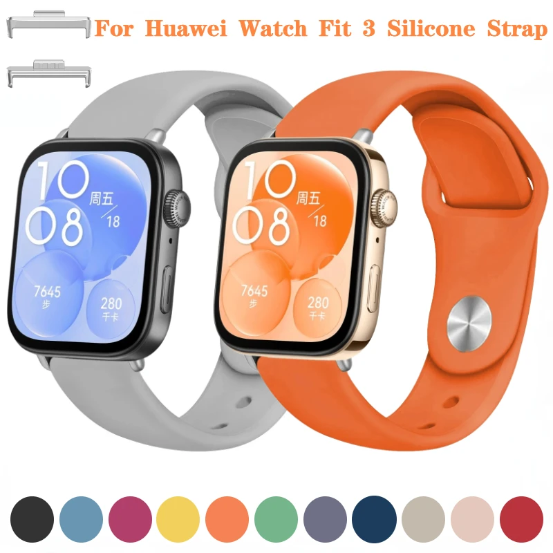 حزام سيليكون رياضي لهاتف الذكي ، ساعة مناسبة 3 سوار ، سوار ناعم ، حزام معصم ، إكسسوارات ساعة ذكية