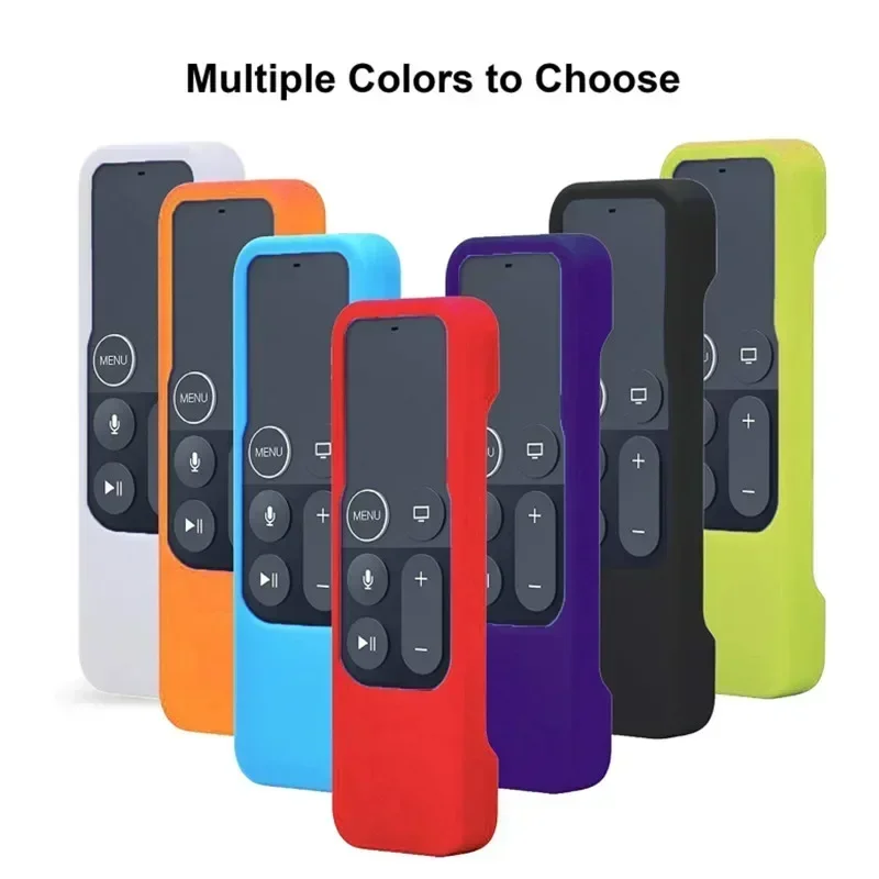 Funda protectora de silicona colorida para Control remoto de Apple TV 4, cubierta protectora impermeable a prueba de polvo, anticaída