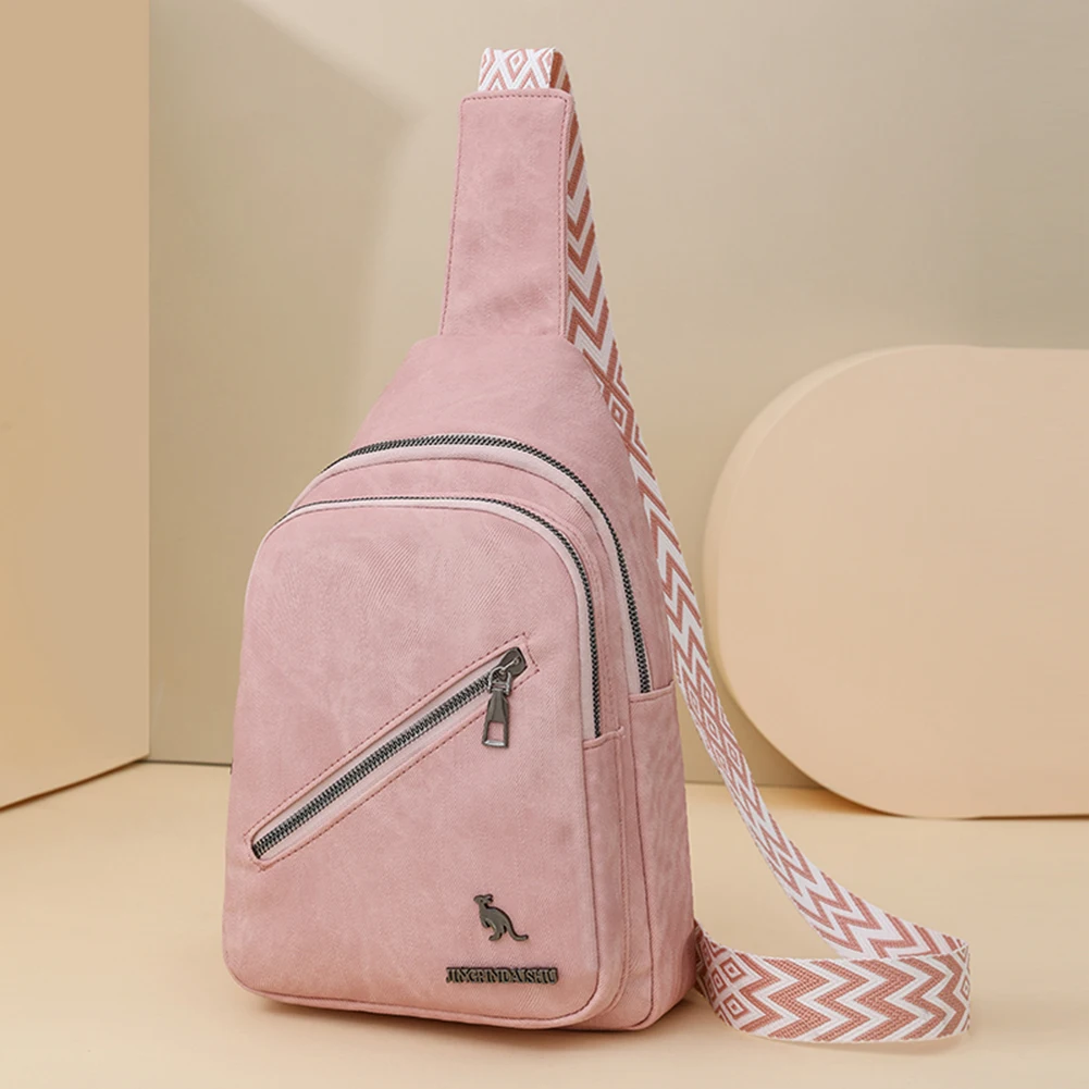 PU 가죽 체스트 백 소형 웨이스트 백 조절 가능한 기타 스트랩 크로스바디 슬링 백 다용도 포켓 여행용 패니 팩 남녀 공용