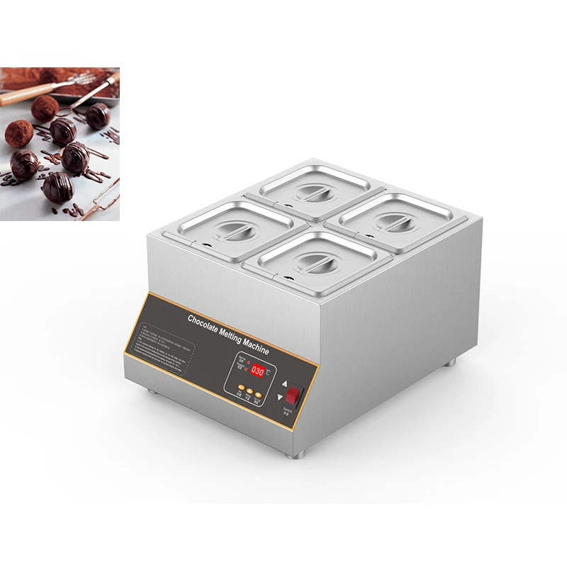 110V 220V Electric Melting Pot for Chocolate - Dry Heating and Circulating Hot Air Chocolate Melting Machine With 4 Cylinder