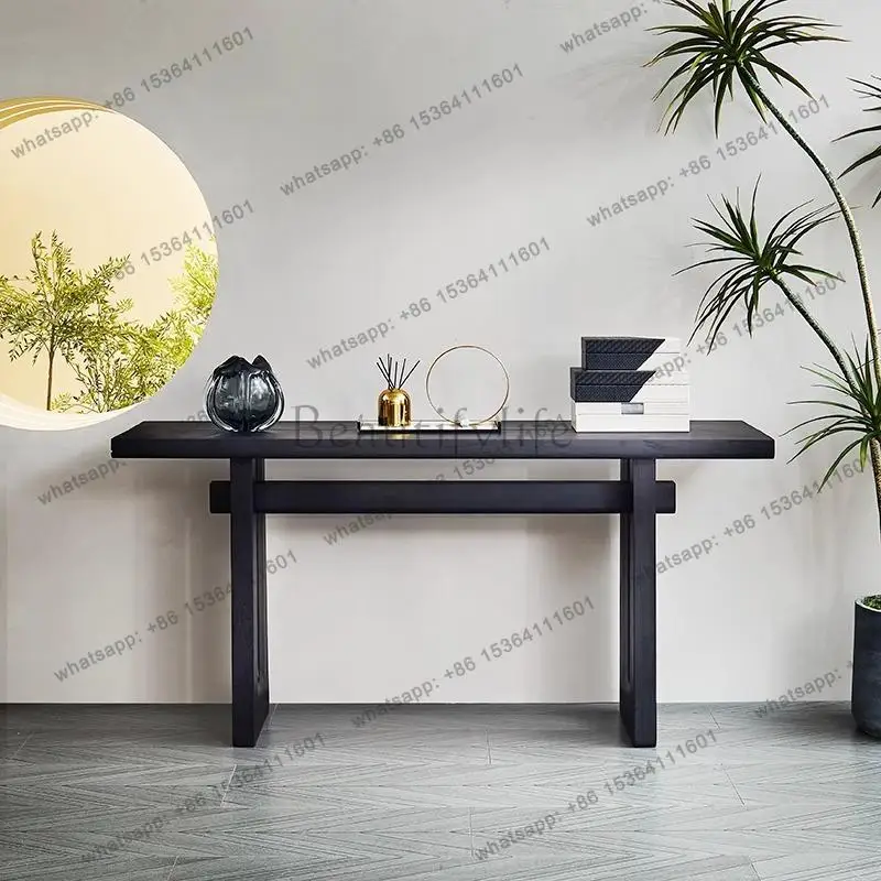 American Elegant Console Tables Entryway Wood Minimalist Classic Console Table Rectangle Design Bureau Living Room Furniture