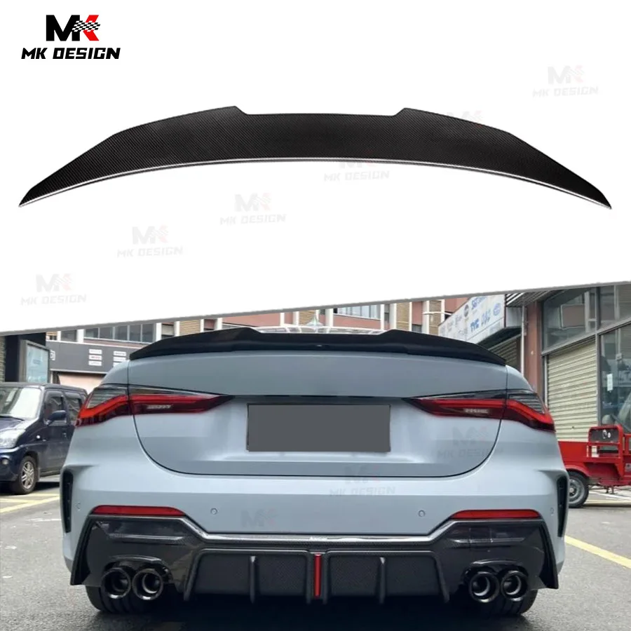 

Carbon Fiber PSM Style Rear Spoiler for BMW 4 Series G22 425i 440i 430i 2020+ Rear Trunk Lip Spoiler Wing Car Accessories