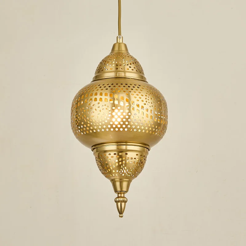 Antique Forged Iron Moroccan Arabic Style Pendant Light Vintage Handmade Fancy Mosque Pendant Light Suitable for Hotel Lobbies