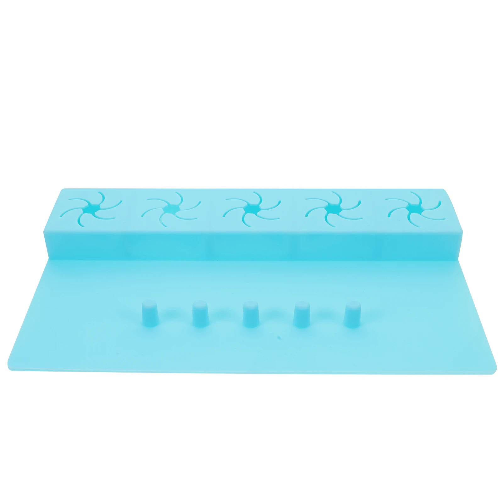 ที่วางเครื่องสำอางซิลิโคน ที่จัดระเบียบยาทาเล็บ 5 ขวด ขาตั้งยึดติด ผิวเรียบ ล้างทำความสะอาดได้ สำหรับมืออาชีพและใช้ในบ้าน