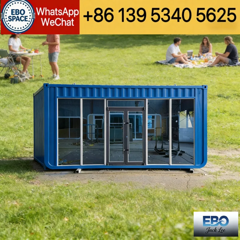 20ft Expandable Container House Prefab Modular Design Quick Installation 2 Bedroom Layout for Residential Resort Camp