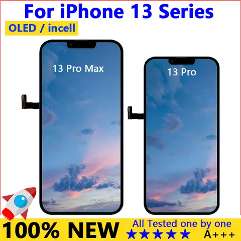 Nuovo Incell Per iPhone 13 Pro Max /13 pro Display LCD TFT OLED Con Touch Screen 3D Digitizer Sostituzione Supporto True Tone