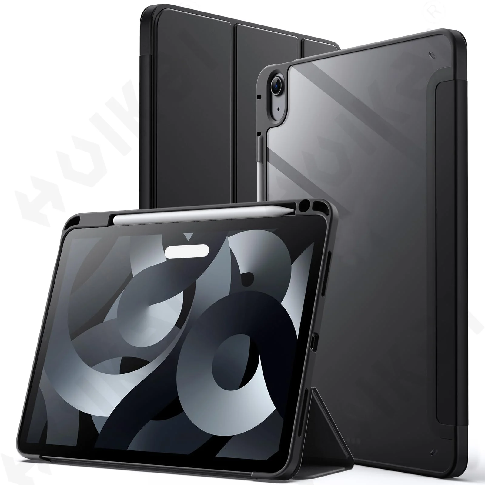 

Чехол для iPad Air 13 11 M4 дюймов 2026 с держателем для стилуса, тройной подставкой, умной мягкой TPU-оболочкой, функцией автоматического пробуждения/сна, зеленый, с защитной задней панелью