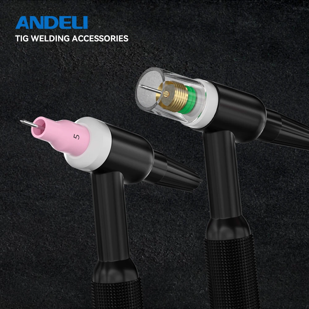 ANDELI TIG شعلة لحام اكسسوارات فوهة حلقة غطاء عدسة الغاز الزجاج طقم أكواب ل WP17/18/26 الشعلة لحام لوازم لحام