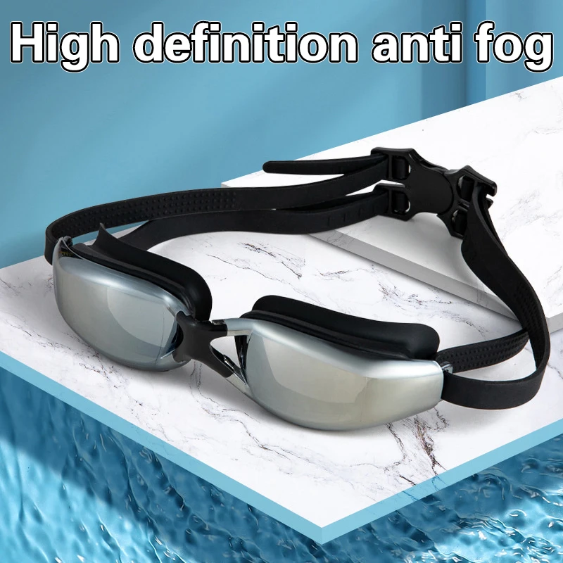 Unisex Swimming Goggles Anti Fog Case Eyewear Underwater Women Adjustable Strap Wide Eyewear Professional