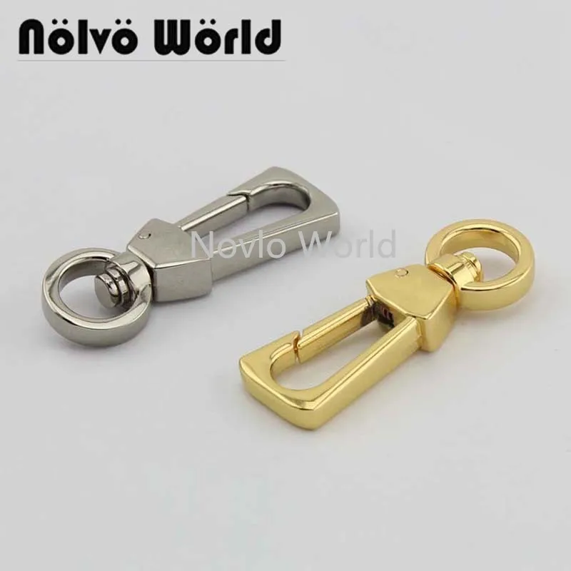 

10-50 pieces High level Deep gold Carabines 10mm swivel Clasp Snap hooks purse bags handbags chain clasps clips