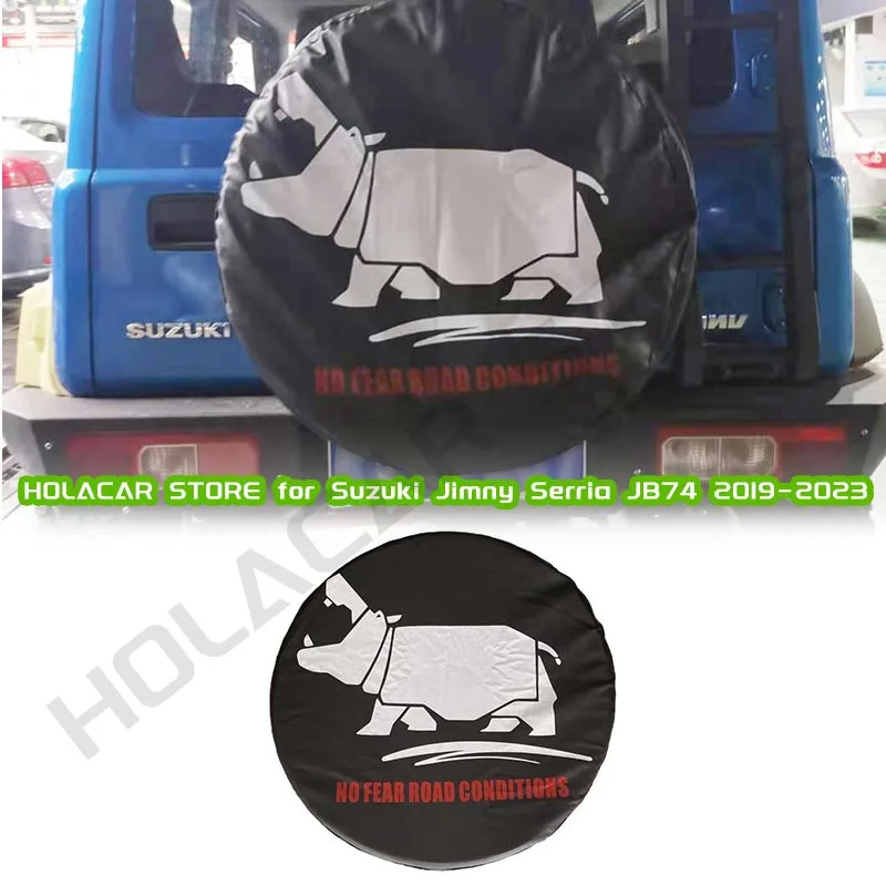 15inch PU Leather Space-Saving Spare Wheel Protective Cover for Suzuki Jimny Serria Gen 4 JB64 JB74 2019 2020 2021 2022 2023