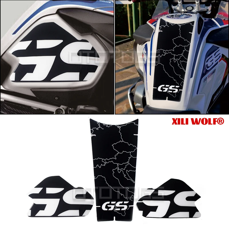 For BMW R1250GSA R1200ADV R1200GSA Motorcycle Fuel Tank 3D Stickers Gas Tank Pad Cover Protector Decorative Decal