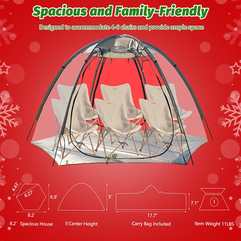 Ultimate Festive Tent Awaits, All-Season Tent for Unforesting Outdoor Experiences, Celebrate in Style, NOT with STICKERS