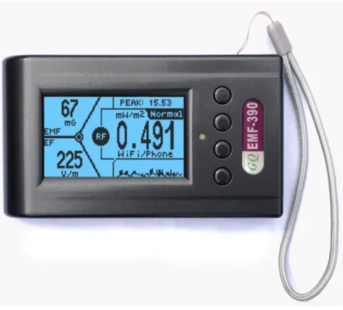 Advanced GQ EMF-390 Multi-Field, Multi-Function  EMF Meter and RF Spectrum Power Analyzer  With Data Logger