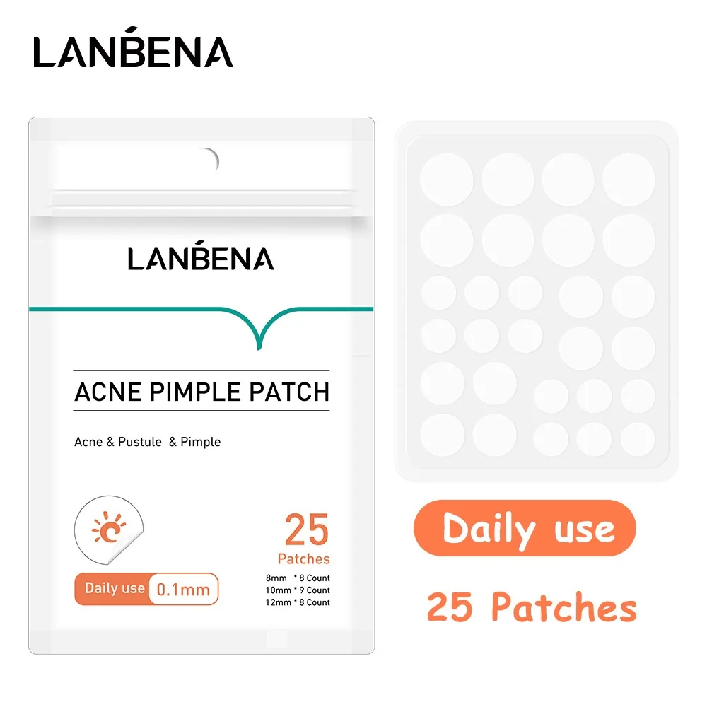 LANBENA Invisible Acne Pimple Patch Waterproof & Breathable 25/28 Patches Acne Pimple Covering Sticker