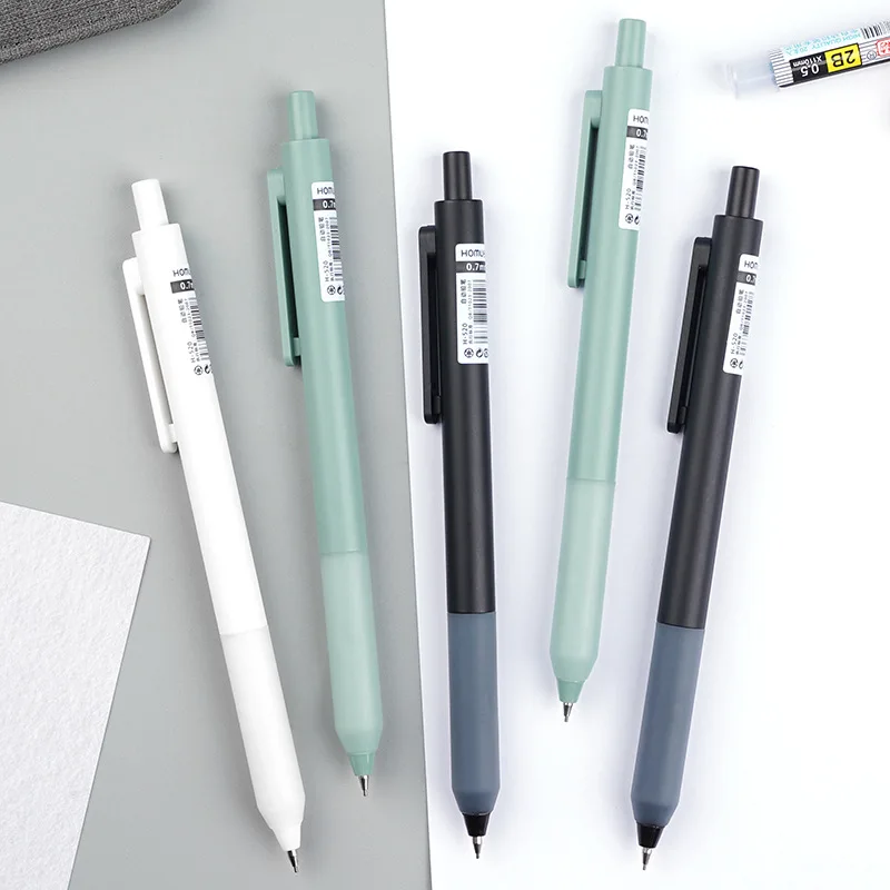 0.5mm/0.7mm Simple Automatic Pencil Student's Press Type Automatic Pen Can Replace Lead Lead Movable Pencil