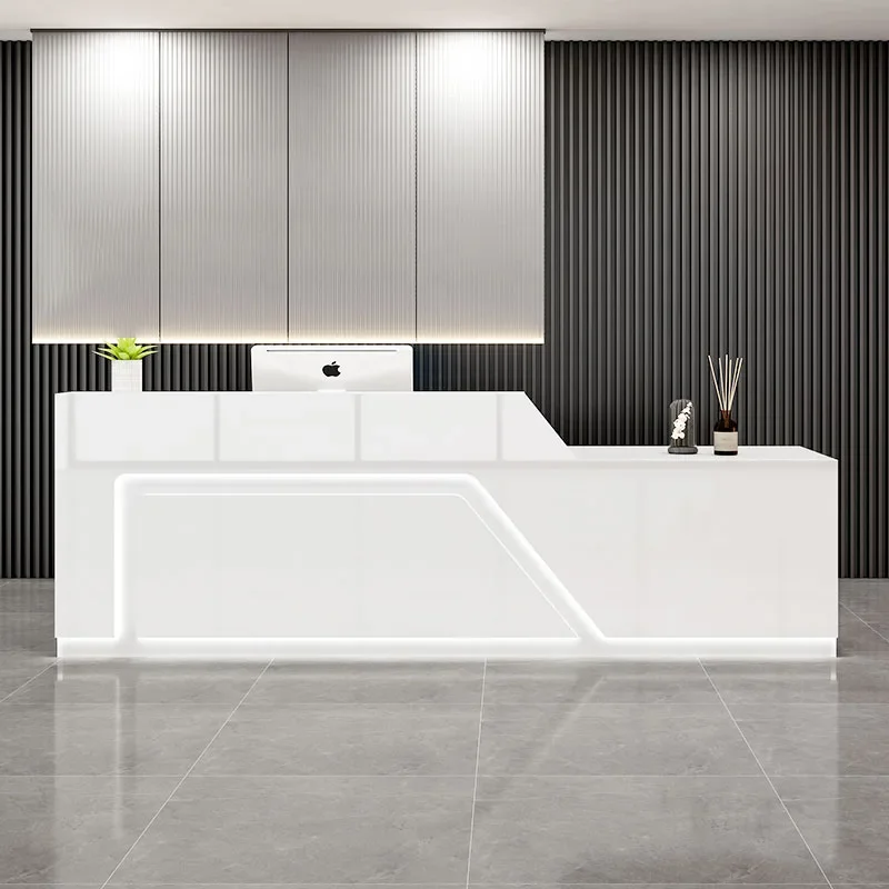 Shop Restaurant Tables Bar Counter Reception Pulpit Wooden Podium  Cash Register Desk Small Luxurious Bureau Furniture