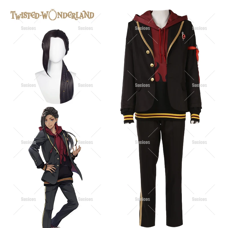 

Anime Twisted Wonderland SCARABIA Jamil Viper Cosplay Costume School Uniform Halloween Christmas Carnival For Women Men