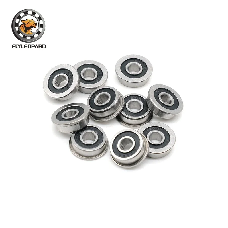 F605-2RS Bearing 5x14x5mm ( 10 PCS ) ABEC-7 Miniature Flanged F605RS Ball Bearings F605 RS