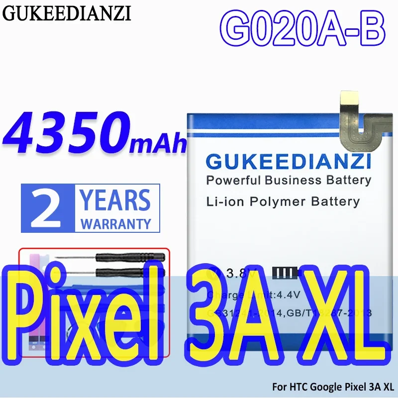 

High Capacity GUKEEDIANZI Battery G020A-B 4350mAh For HTC Google Pixel 3A XL Mobile Phone Batteries