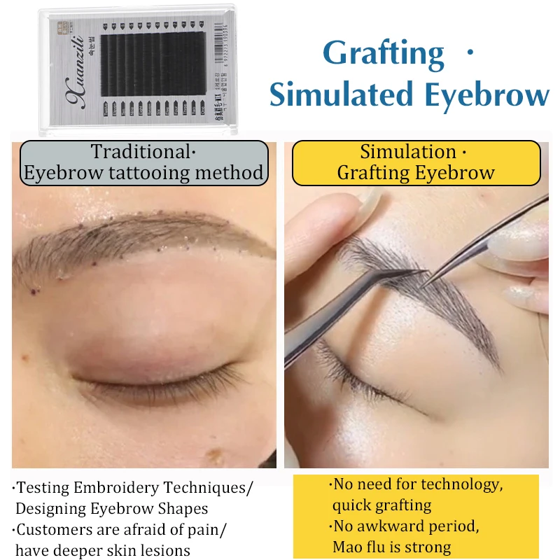 Authentic Real Eyebrow AI Master Practice Native Cloned Eyebrow Hair Without Hair Follicles For Beginners