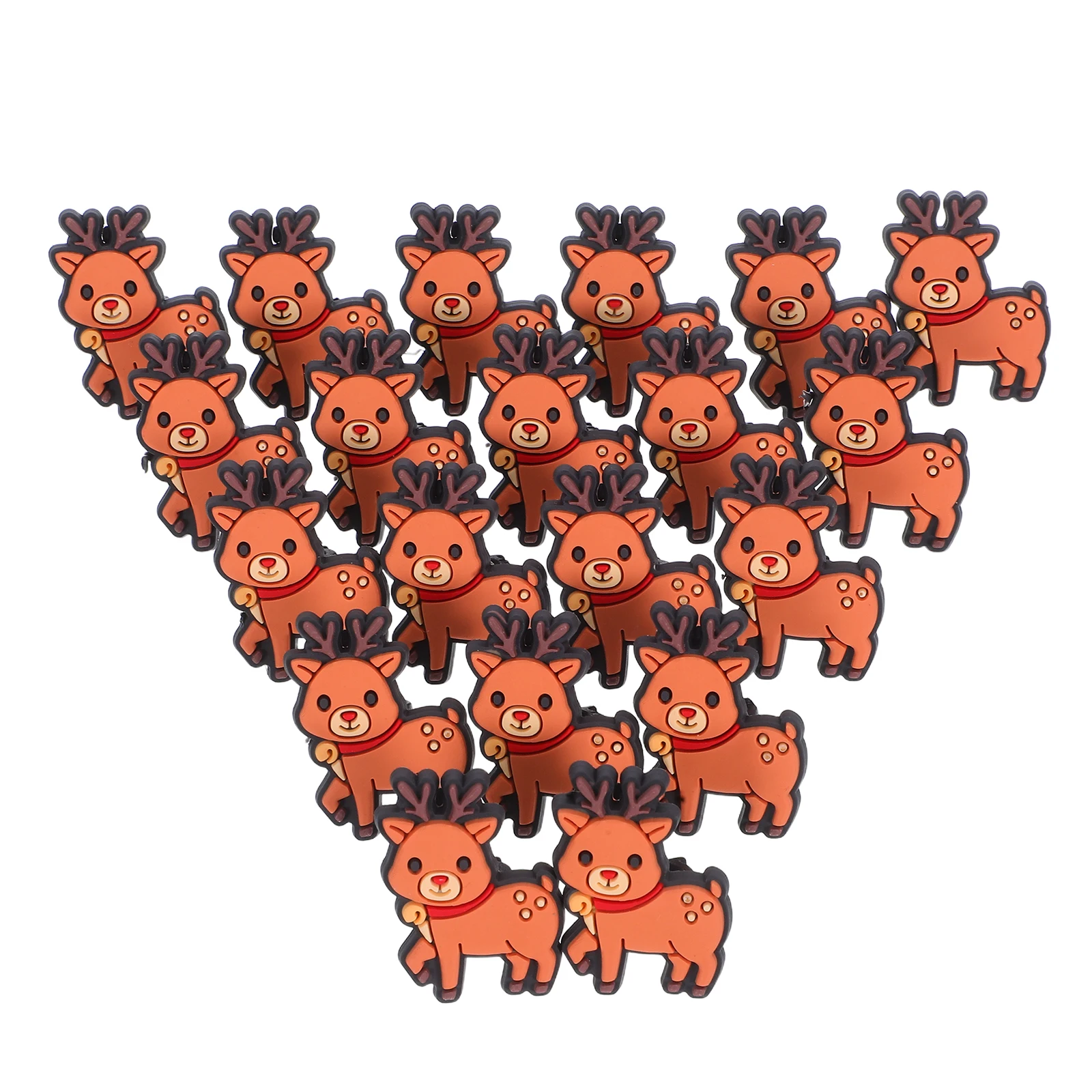 20 قطعة من مشابك زينة عيد الميلاد اللطيفة على شكل حيوان الرنة للطلاب في الفصول الدراسية، أدوات مكتبية ممتعة للحفلات