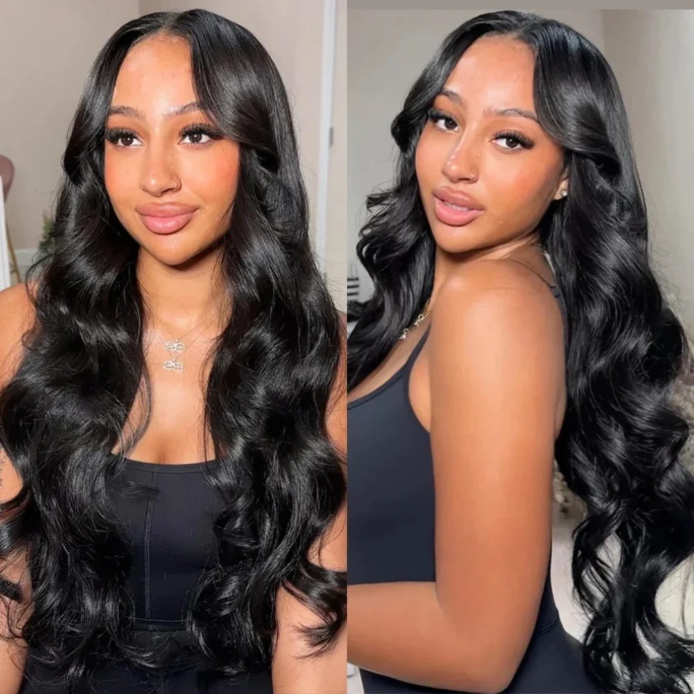 V Part Wig 200 Density Human Hair Body Wave Upgrade V Part Wig No Leave Out V Part Wig Human Hair Wig Remy Hair Wigs 32 Inch image 3