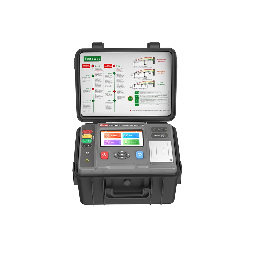 

ES3002E Double Clamp Earth Soil Resistivity Resistance Tester Meter Multifunctional Grounding Soil Resistivity Test Instrument