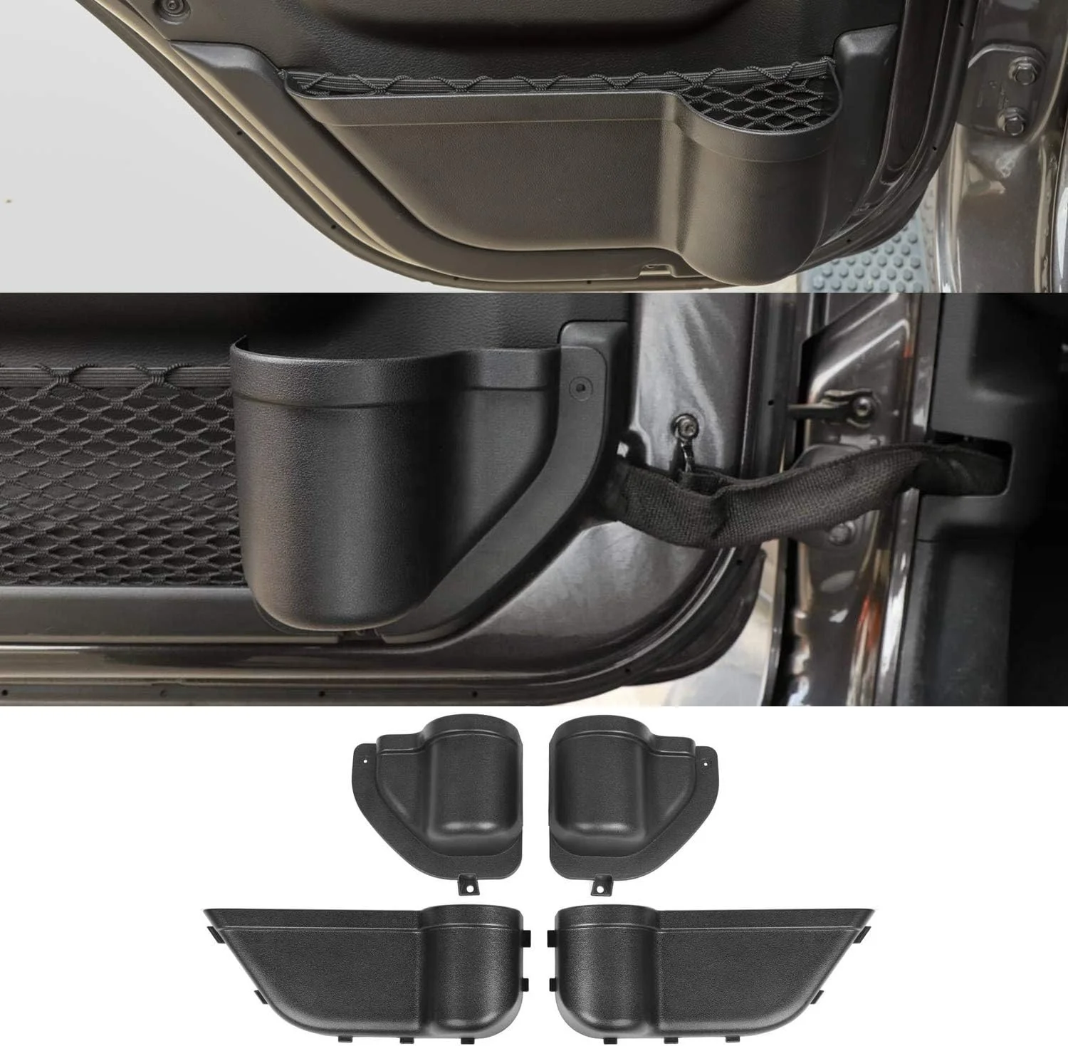 Spedking Factory Wholesale Price Front Rear Door Organizer Tray For Jeep Wrangler JL 2018+ Interior Accessories