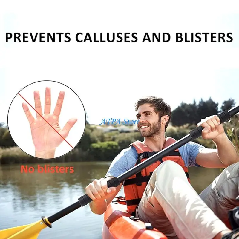 U13C 2Pcs Kayak Paddles Grip Grip Protector Nonslip Handle Wrap Canoes Handle Wrap Cover Rubber Kayaking Oars Handle Cover