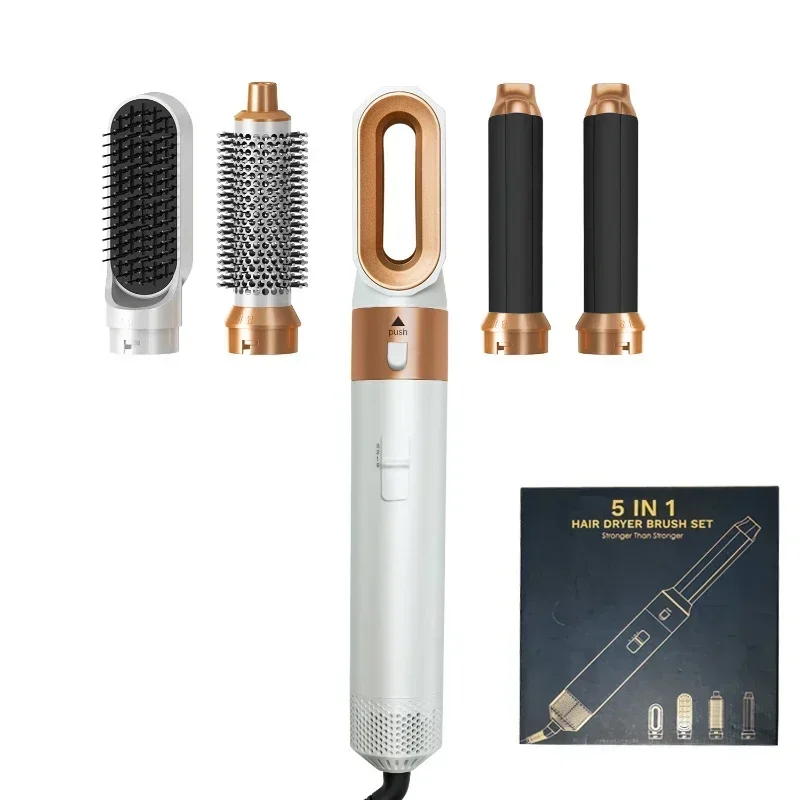 5-in-1 Föhn Hot Kam Set Professionele Krultang Stijltang Styling Tool Voor Professionele Föhn Huishouden - afbeelding 1
