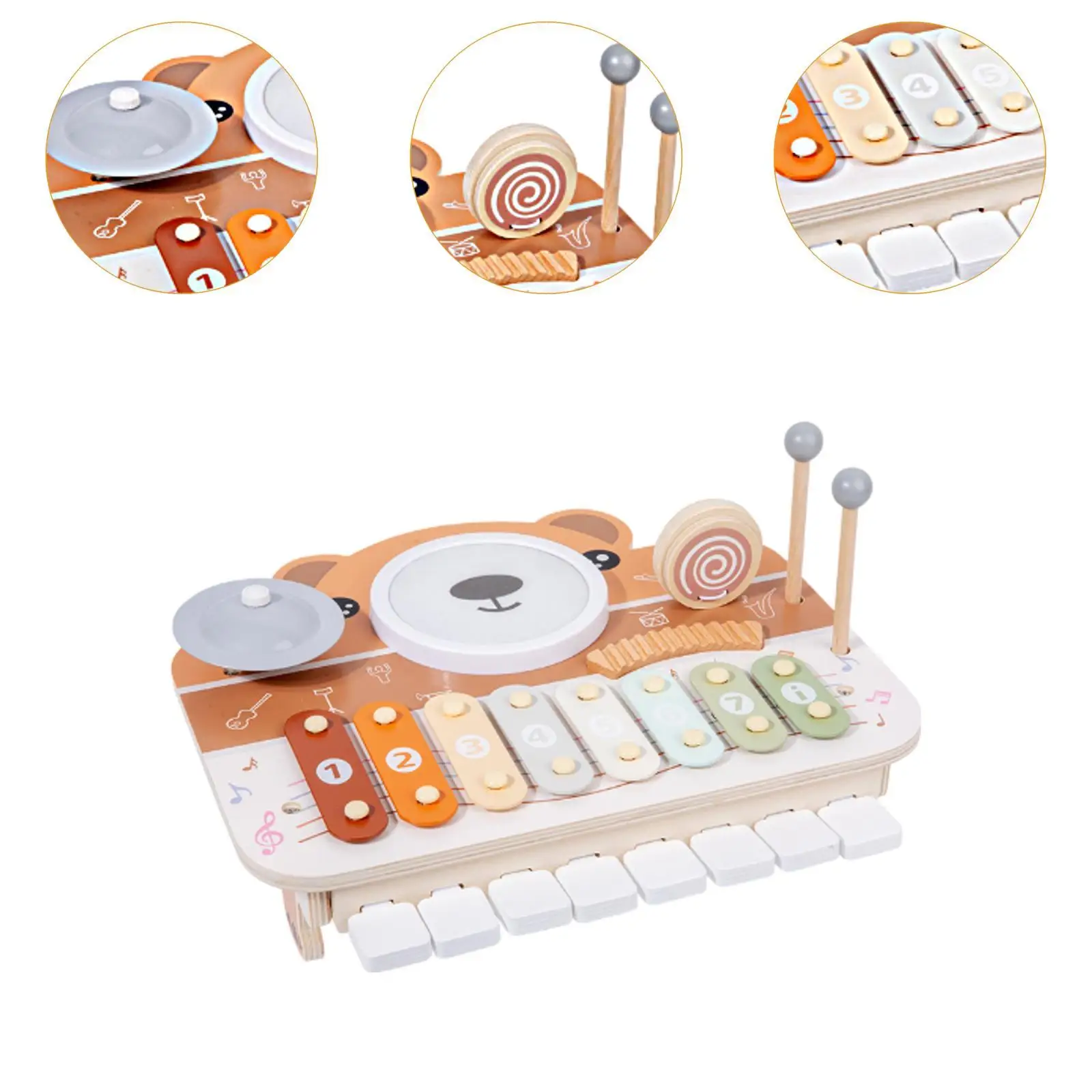 Holz Schlaginstrument Baby Musik Spielzeug Feinmotorik Musikinstrument für Kinder Partybevorzugung Geburtstagsgeschenk Babys