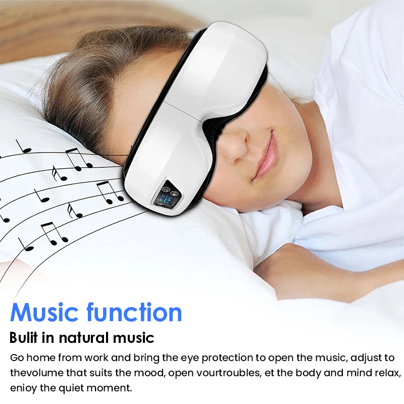 Eye Massager Smart Airbag Vibration Hot Compress Bluetooth Eye Massage Glasses Fatigue Music Relax Sleep Help Eye Care NEW