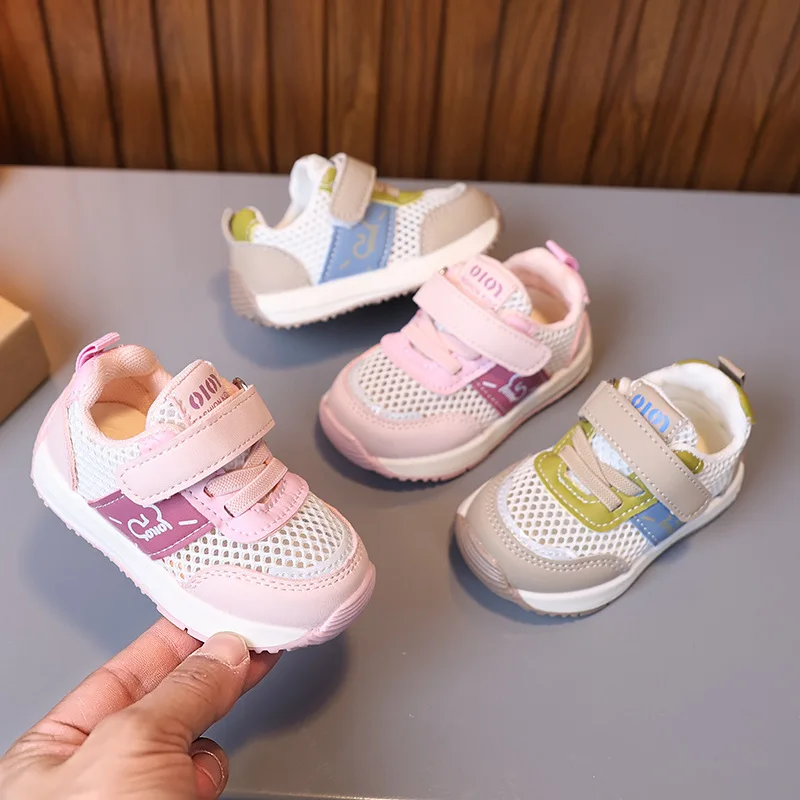 

Детская спортивная обувь для детей 0-3 лет, женская обувь для малышей, весна-лето, дышащая обучающая прогулочная обувь с мягкой подошвой, детская повседневная обувь