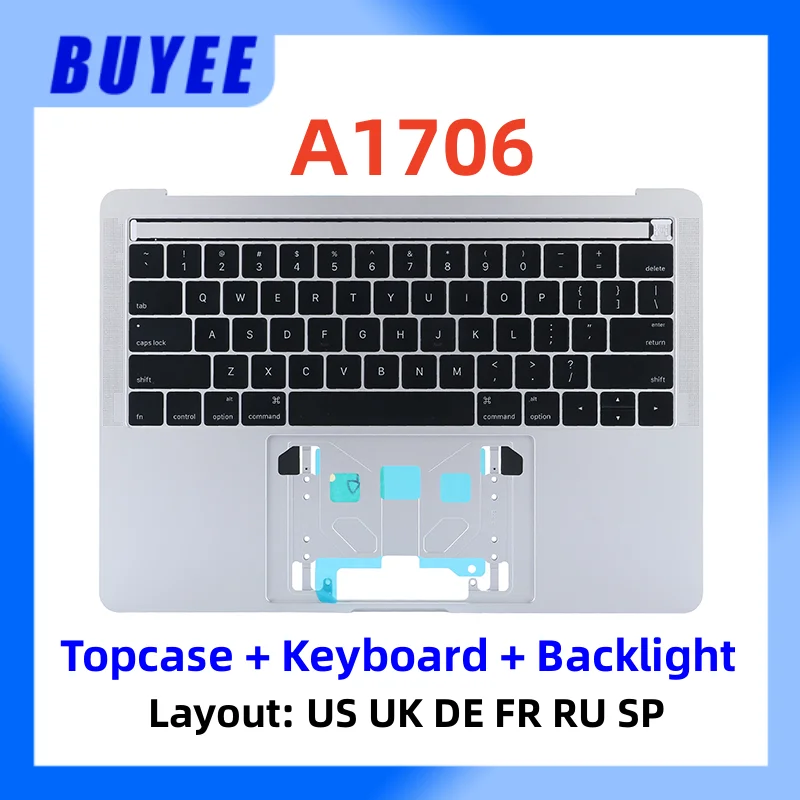 

Original A1706 PalmRest For MacBook Pro 13.3" Top Case with Keyboard with Backlight English US UK Spanish France Russian German