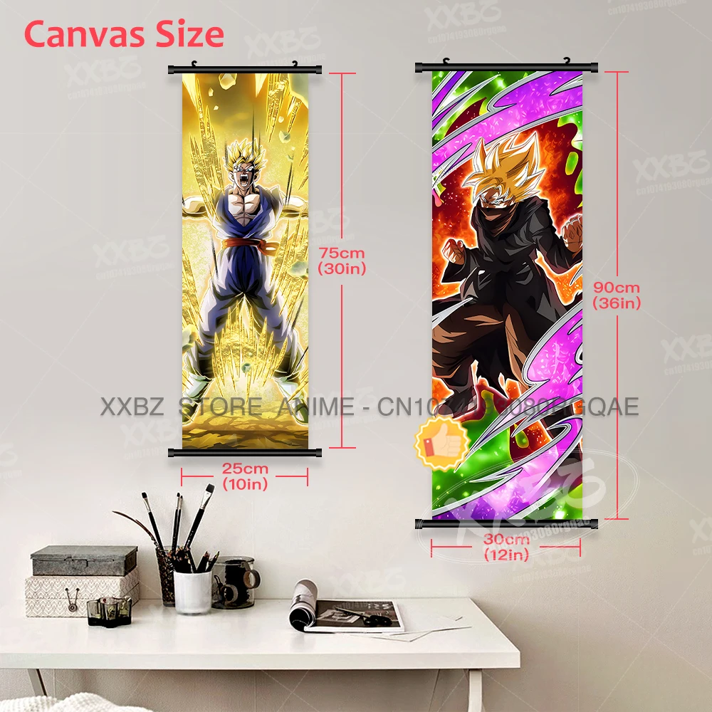 Dragon Ball Anime Room Decor Poster Bardock Wandkunst Schriftrollen Bild Frieza Figuren Dekorative hängende Malerei Einfache Tapete – Detail 5