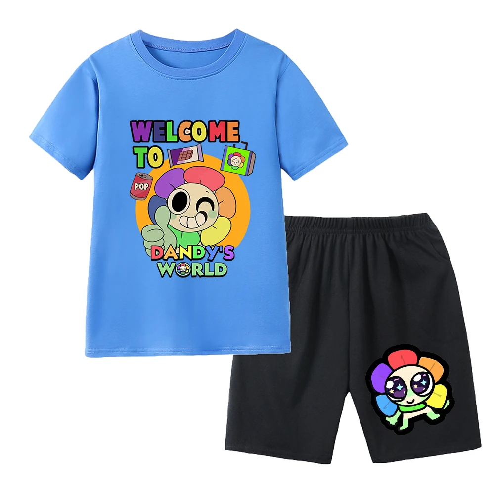 Wish Asha-Conjunto de ropa para niños, camiseta del mundo Dandys para niñas, traje para niños, disfraz de Cosplay Dandy, camiseta de manga corta, regalo corto de 2 uds.