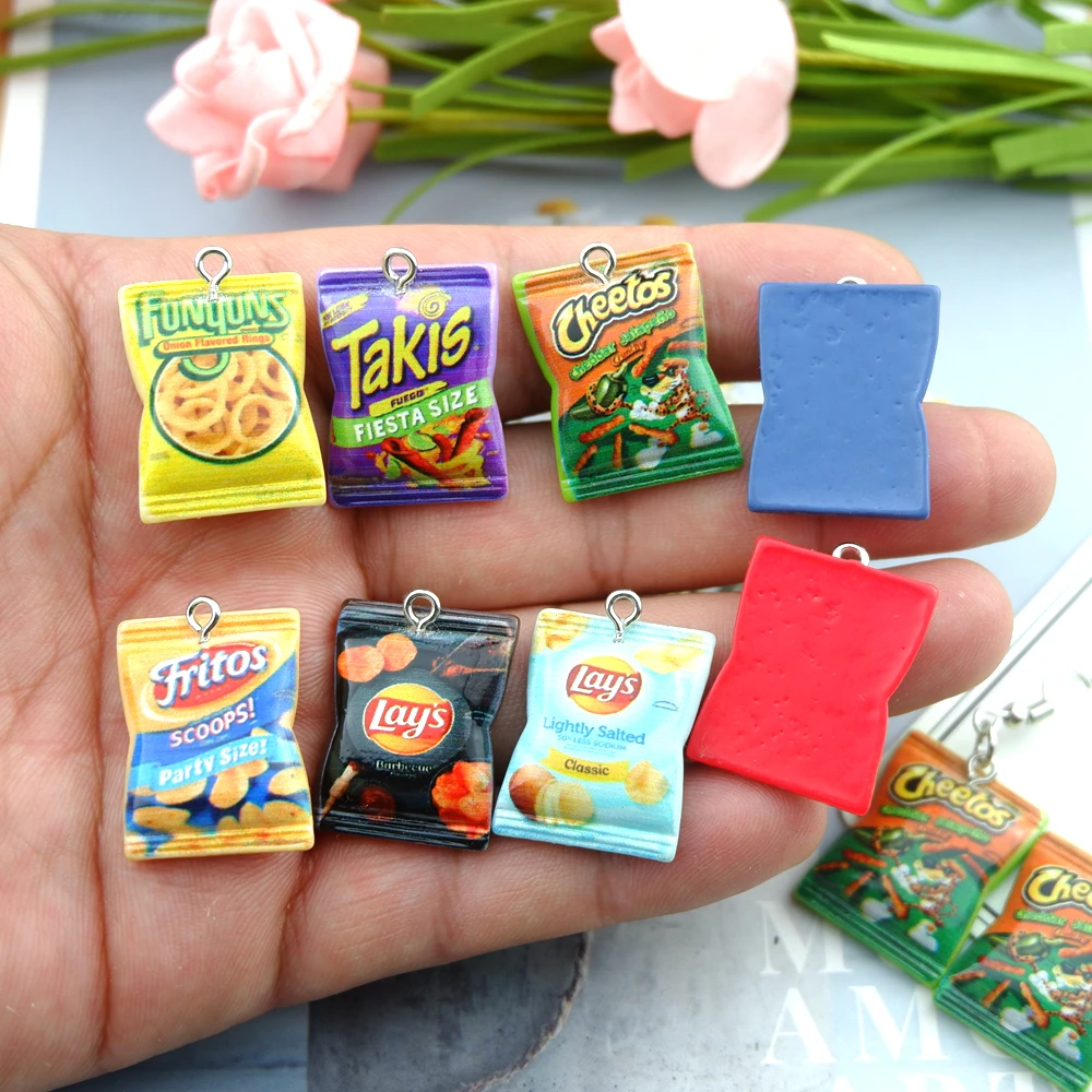 Kawaii Potato Chips Snacks Charms for DIY Making