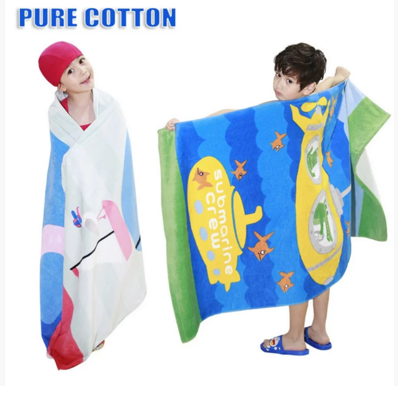 

160X80cm European style 100% cotton towel no formaldehyde fast dry children large size adult cartoon beach towel T5
