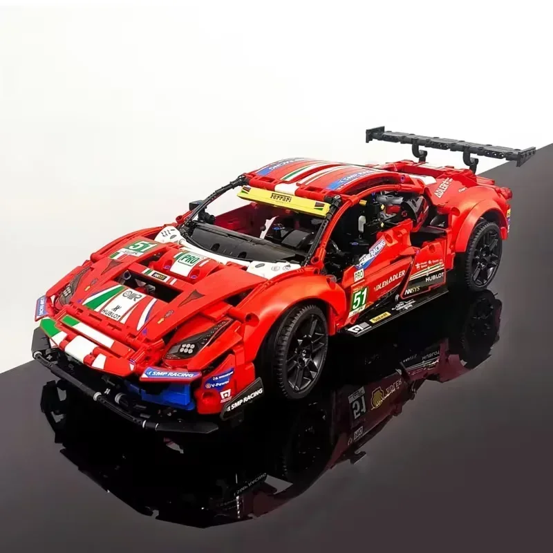 Technical 488 GTE 42125 1684PCS Series Building Blocks MOC Sports Race Car DIY Vehicle Bricks Model Kids Adult Assembly Toy Gift