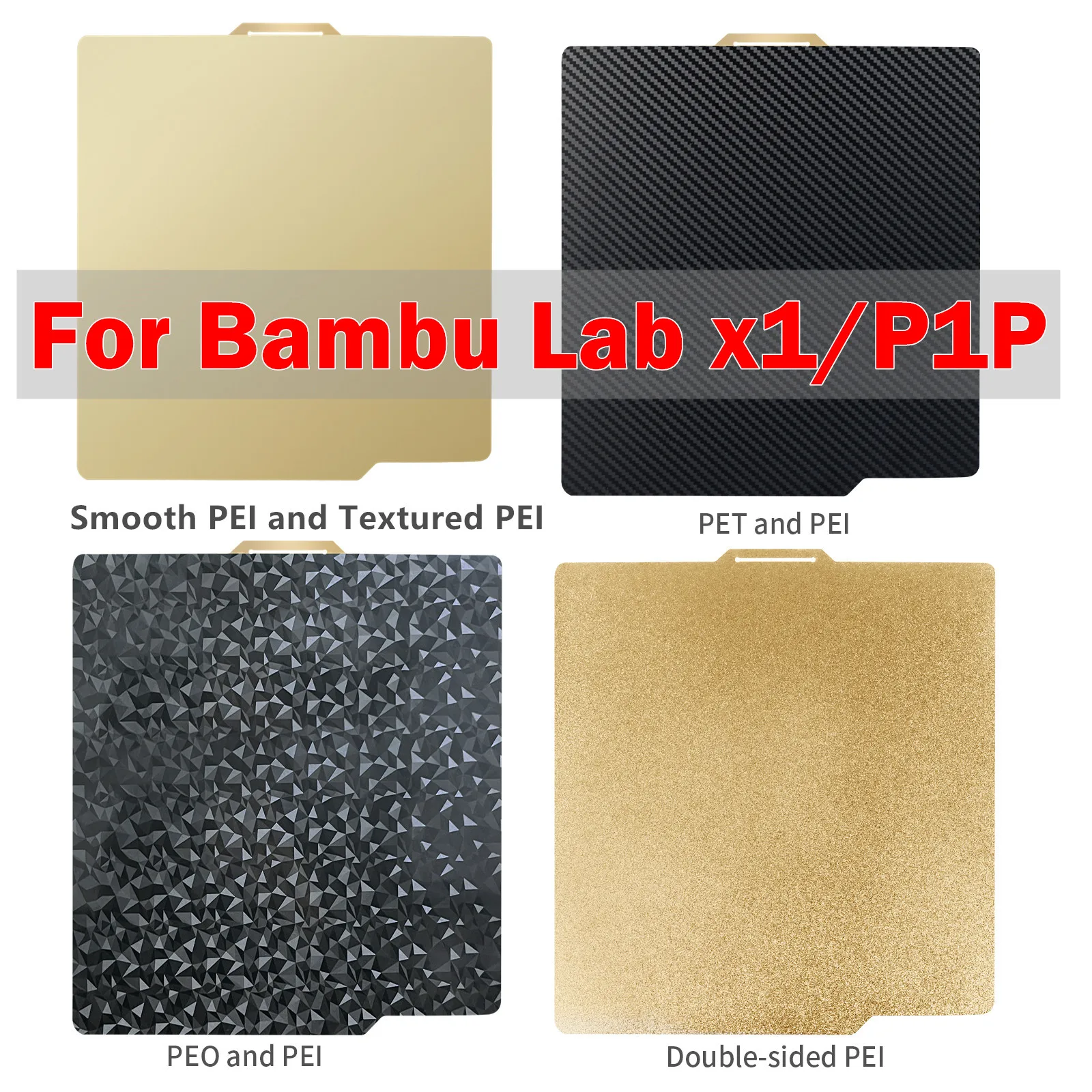 

Пластина для сборки Bambu Lab P1P x1, текстурированная пружинная сталь Pei 257x257 мм, гладкая пластина PEI для сборки Pet Bambulab