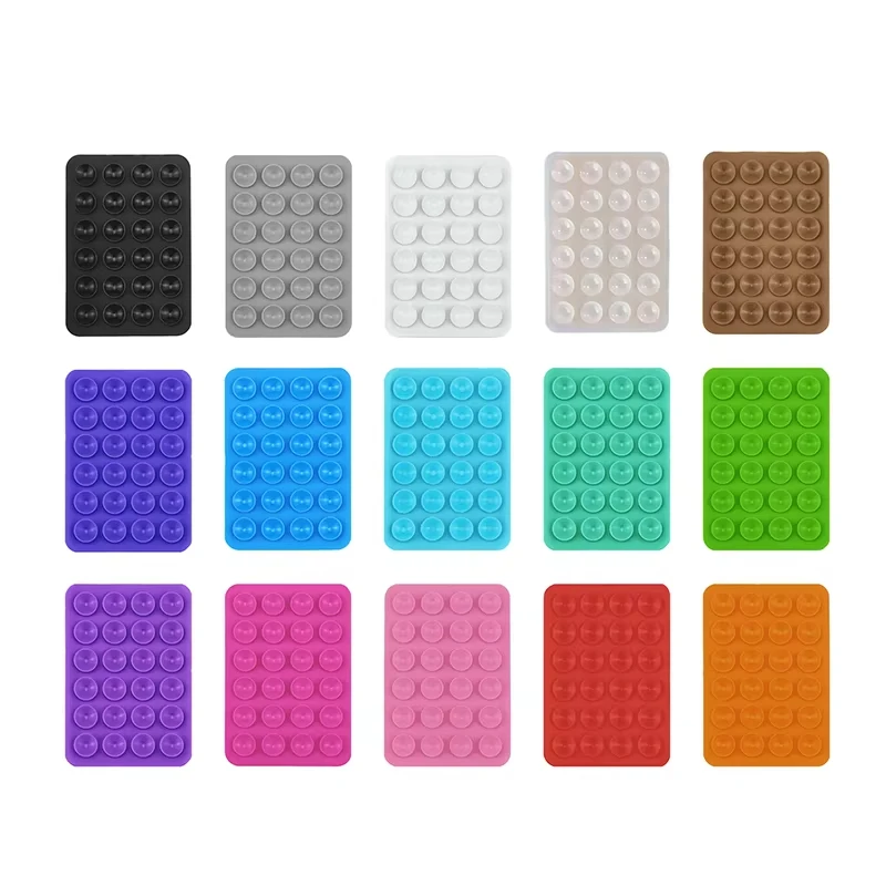 1Pc Double Sided Silicone Suction Pad for Mobile Phone Fixture Suction Cup Backed Adhesive Silicone Rubber Sucker Pad for Fixing