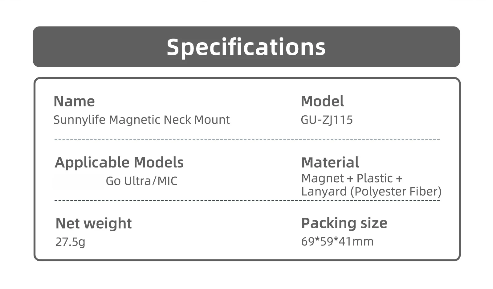 Для Insta360 Go Ultra нагрудный магнитный шейный ремень для крепления — совместимый аксессуар для съемки первых людей