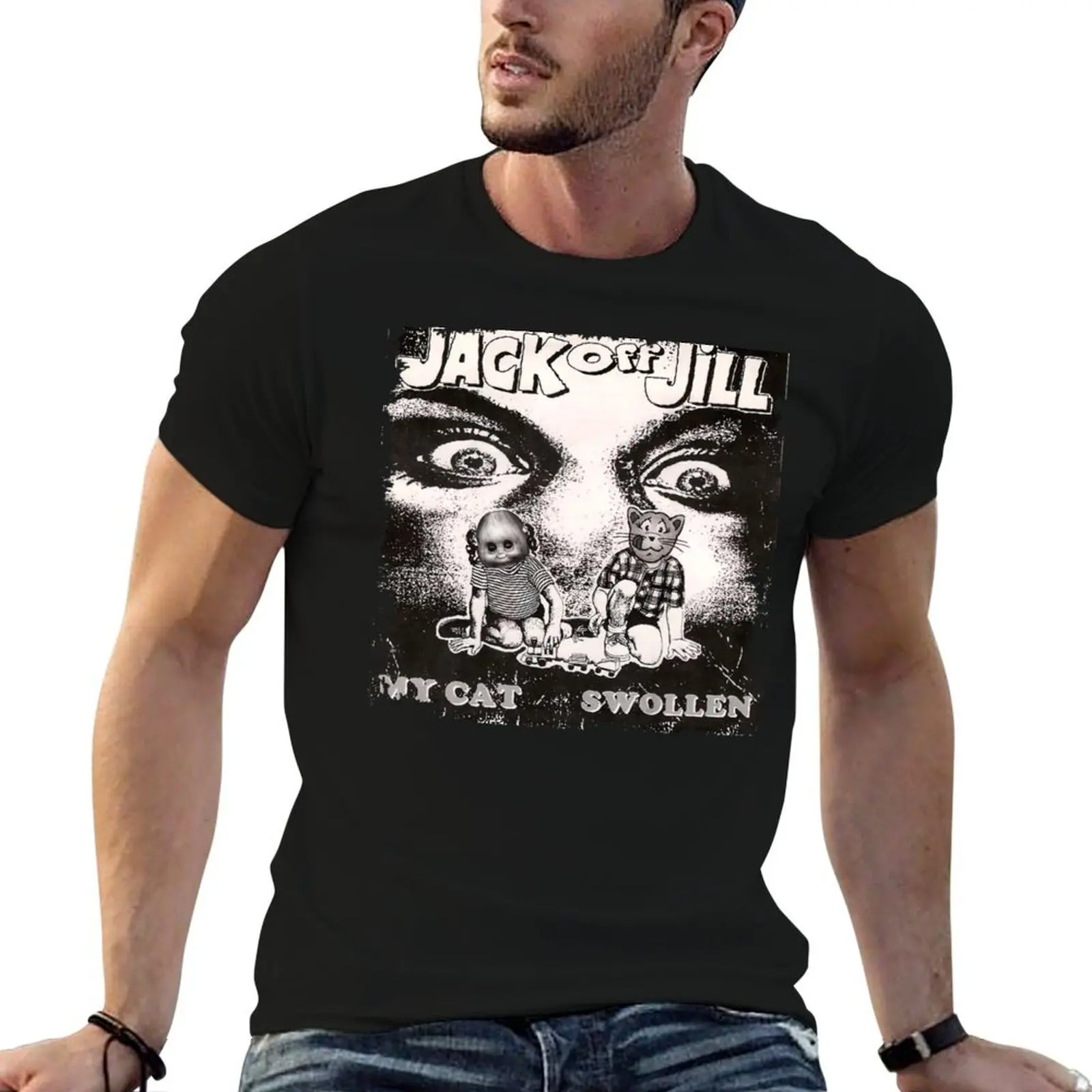 

Jack Off Jill T-Shirt man graphic t shirt cotton t shirts man 100% t shirt man luxury T-shirt