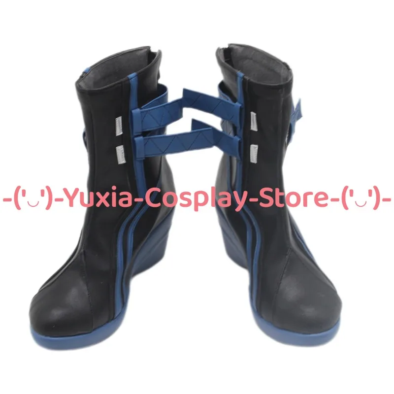 유샤이아코스프레! 루나 스노우 코스프레 신발 애니메이션 게임 캐릭터 소품 PU 가죽 부츠 할로윈 카니발 파티 의상